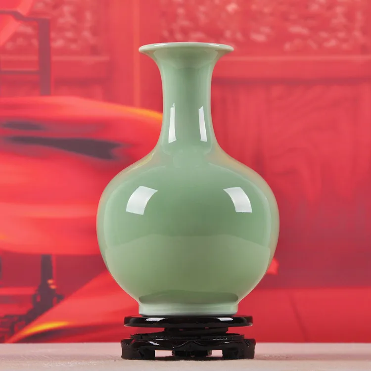 home decor Shipping of Jingdezhen ceramics shadow celadon pomegranate antique vase crafts decoration decoration Home Furnishing