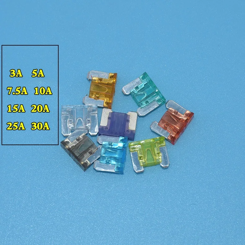 (30pcs/kit) MINI Fuse set 7.5A 10A 15A 20A 25A for Chinese SAIC ROEWE 350 360 MG5 GT Auto car motor part 10030734