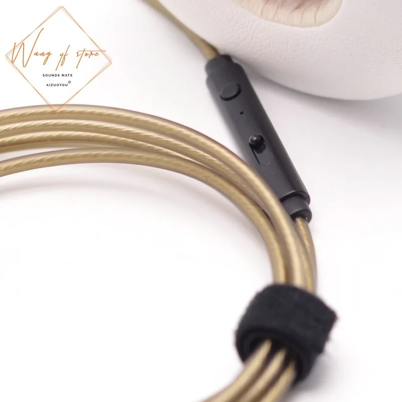 Upgrade OFC Cable Silver Plate Wire For Monster NCredible / N-Tune / DNA / Inspiration Headphone To 3.5mm Audio Microphone