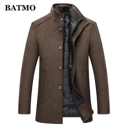 BATMO 2024 new arrival autumn&winter high quality wool thicked trench coat men,men's wool jackets M-XXXL AL 01