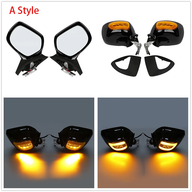 

Переднее зеркало заднего вида мотоцикла, светодиодные указатели поворота для Honda Goldwing GL1800 F6B 2013-2017