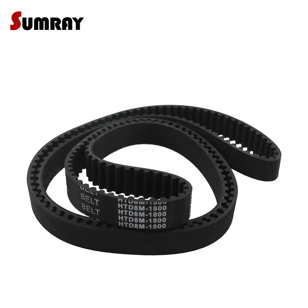 HTD8M Rubber Belt 8M-1760/1768/1776/1784/1792/1800/1816/1824mm Pitch Length 25/30mm Width Tooth Belt for Sewing Machine