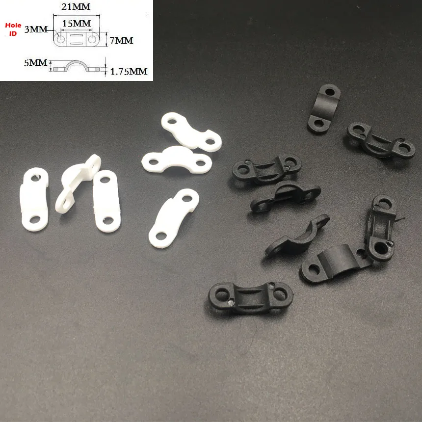 100pcs Bianco Nero di Plastica Morsetto del Cavo di Filo Tie Mount Viti di Fissaggio di Base