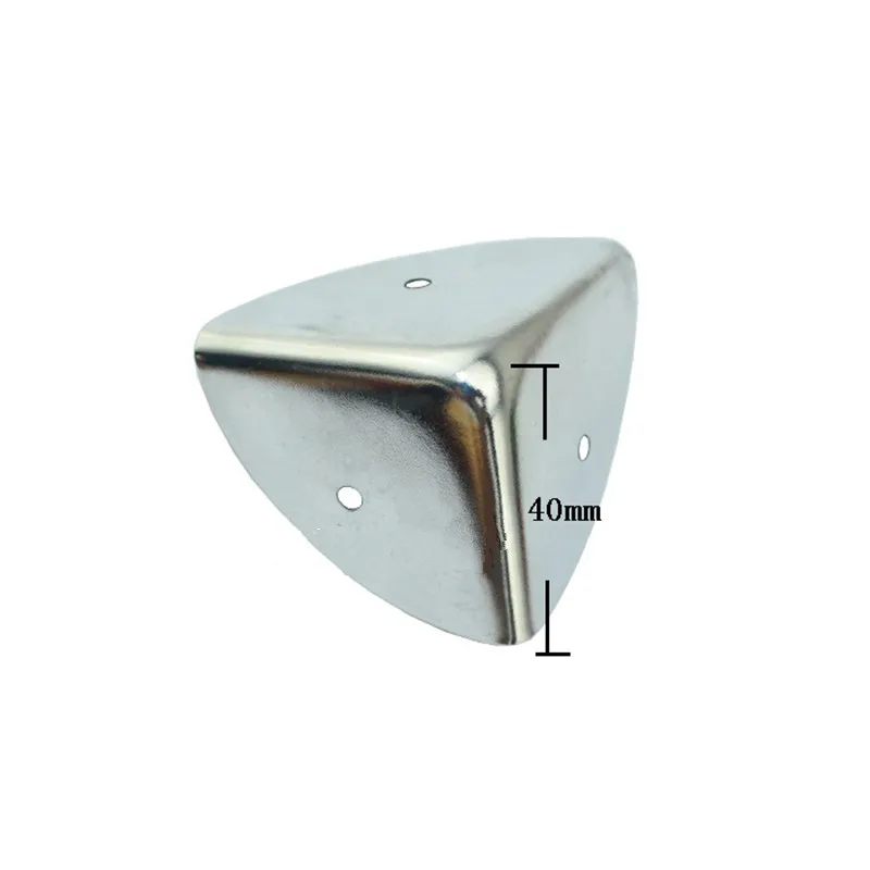 Antique Style Metal Box Corner Iron Protection Case Edge Guard Corner Cover,Chrome Color/Bronze Tone,40mm,1PC