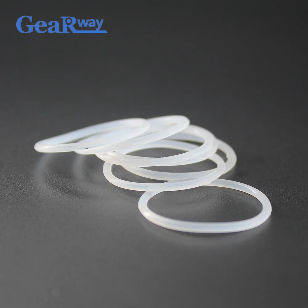 Gearway O Ring Seal 1.8mm CS Food Grade O Ring Sealing Gasket 7.1/7.3/7.5/7.8/18/19/20mm ID VMQ Transparent Silicon O Ring Seal