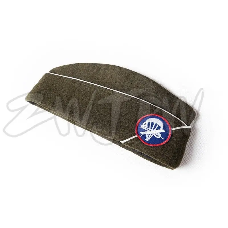 WWII WW2 US AIRBORNE PARATROOPER GREEN WOOL GARRISON CAP AIRBORNE infantry hat military HAT