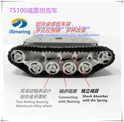 Official iSmaring Tank car TS100,Aluminum alloy Chassis Frame with robotic arm interface holes for modification, DIY, tank model