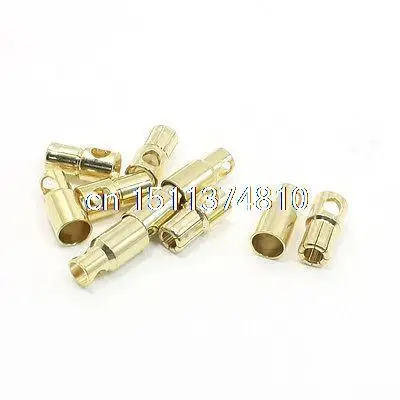 5 Pairs Gold Tone Metal Motor Telephone Female 6mm Dina Male Connectors