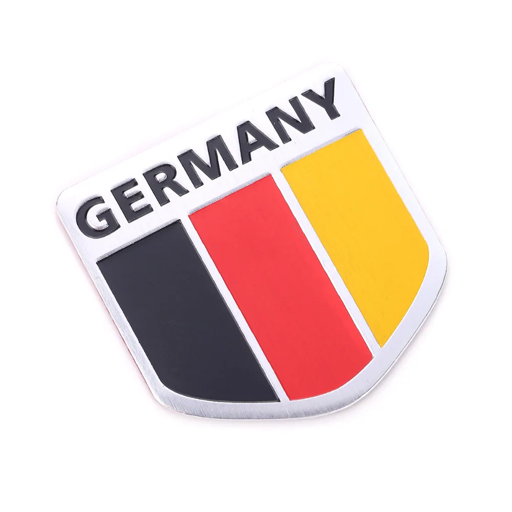 3D Aluminum Italy Germany France Russia Australia United States Map National Flag Car Sticker Car Styling