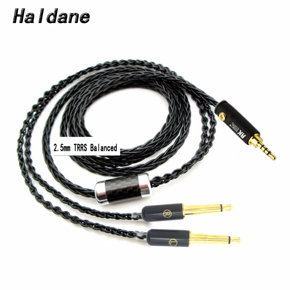 Haldane 8 Cores 2.5/4.4mm Balanced Upgrade Cable for Meze 99 Classics T1P T5P t1 d8000 MDR-Z7 D600 D7100 Headphone Handmade