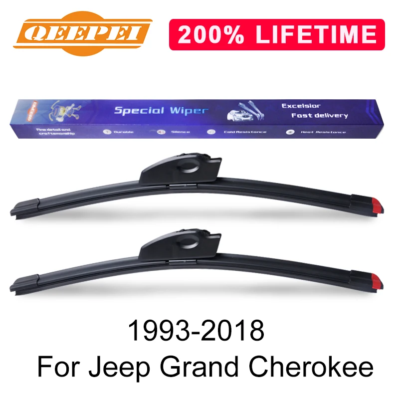 

QEEPEI Replace Wiper Blade For Jeep Grand Cherokee 1993-2018 Silicone Rubber Windshield Windscreen Wiper Auto Car Accessories