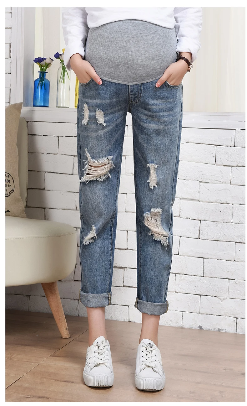 Maternity Clothing Jeans Pants For Pregnant Women Clothes Nursing Trousers Pregnancy Overalls Denim Long Prop Belly Legging New