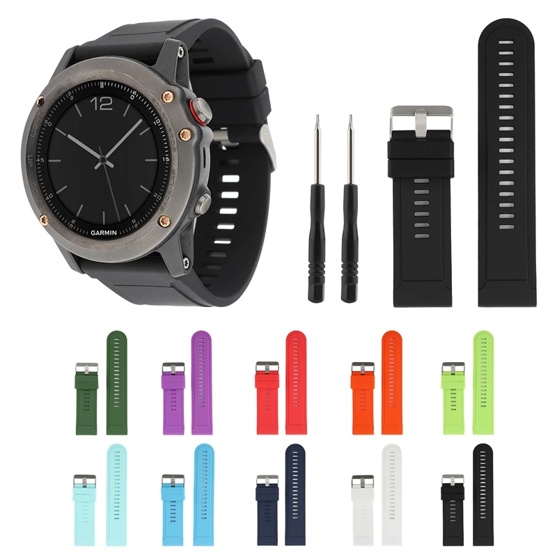 Ремешок Heeyzix силиконовый для наручных часов, быстросъемный браслет для Garmin Fenix 5X 5 Plus 3 3HR S60, # SW