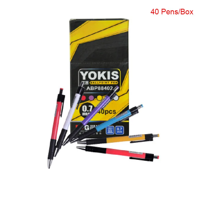 40 PC/Pack Economical 0.7mm Pen-Tip Ballpoint Pen for School & Office & Home