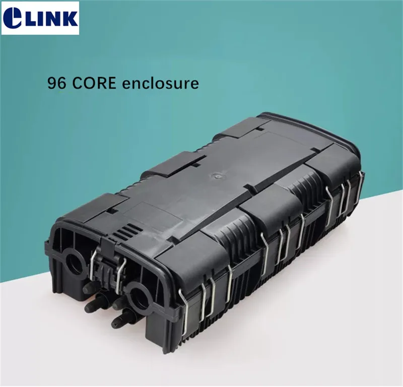 

fiber optic enclosure 96 cores 6 in 8 out black ABS/PC 46*20*12cm 3KGs waterproof flame retardant high quality ftth distribution