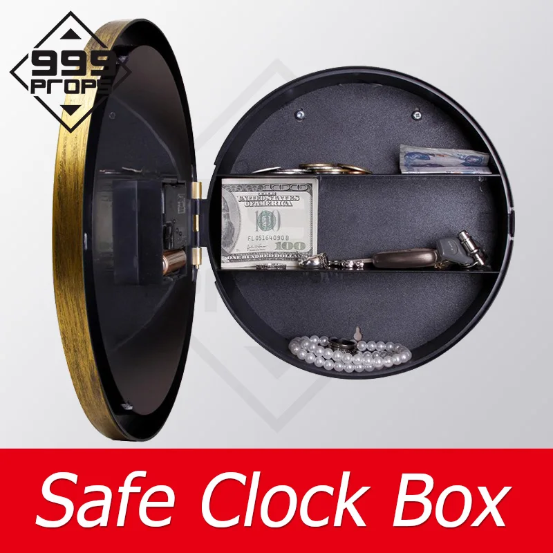 999PROPS wall clock box real life Escape room hide clues in unexpected box chamber supplier game item secret box