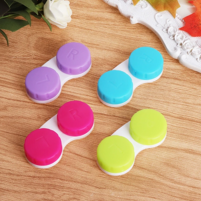 4 pcs/set Contact Lenses Box Lens Case Care Travel Kit Candy Color Contact Lens Case Container Wholesale Color Random delivery