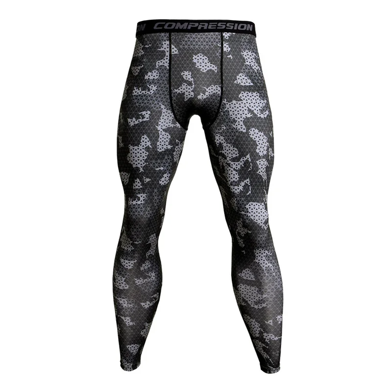 Mannen Fitness Running Tights Gym training broek Camouflage Trainingspak Compressie broek Jogging kleding leggings rashgard mannen