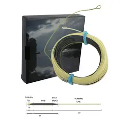 Aventik Drei Farben Gewicht Nach Vorne Schwimm Fly Fishing Line Mit Geschweißten Loops 0F Als Nymph Angelschnur