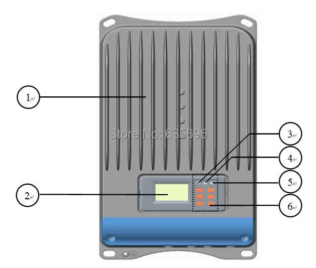 New 60A eTracer ET6415BND MPPT Solar Charge Controller, 60amps 12V 24V 36V 48V EP Solar Battery Charge Controller Regulators