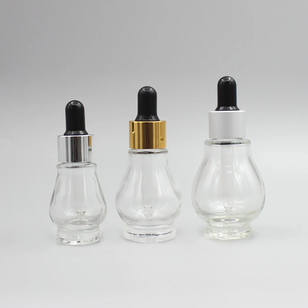 

Clear Glass Dropper Bottle 30ml,1oz Single Gourd Shape Container