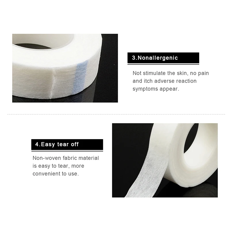 10pcs/lot Medical Tape Breathable Non-woven Tape for Eyelash Extension Tools to Protect Under Eyelashes DeceMars