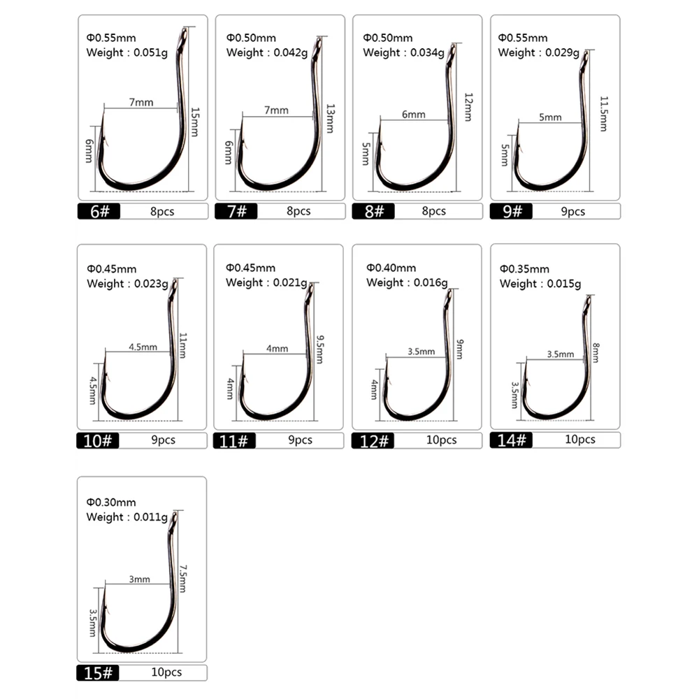 Fishing Hooks TOKYO SODE size 6#-15# 7pcs-10pcs Pint Hook With Eyes Sea Hook Stainless Steel White Big Extra Long Shank