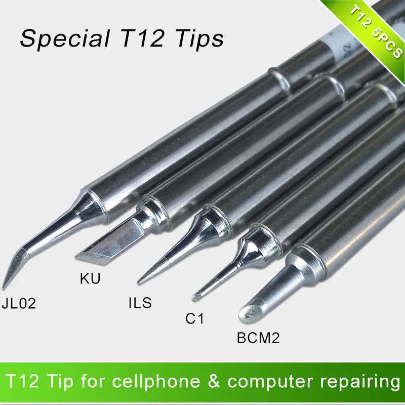 Специальный набор наконечников для паяльника T12 T12-BCM2 ILS KU C1 JL02 для ремонта мобильных телефонов и компьютеров