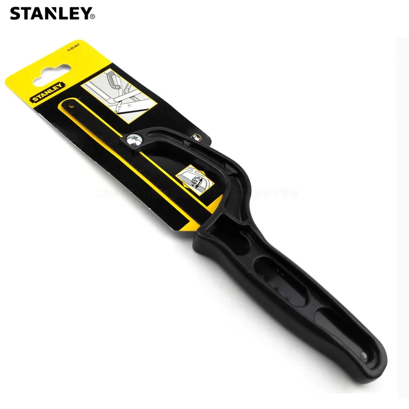 Stanley 1pc small hand saw w/ 1pcs carbon steel blade 24T for wood plastic metal household DIY working mini hacksaw hobby saws