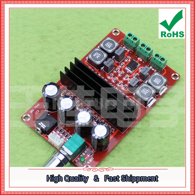 2 * 100W Digital Amplifier Board 12V-24V Wide Voltage TPA3116D2 Dual Amplifier Module 2*100w (H5A4)