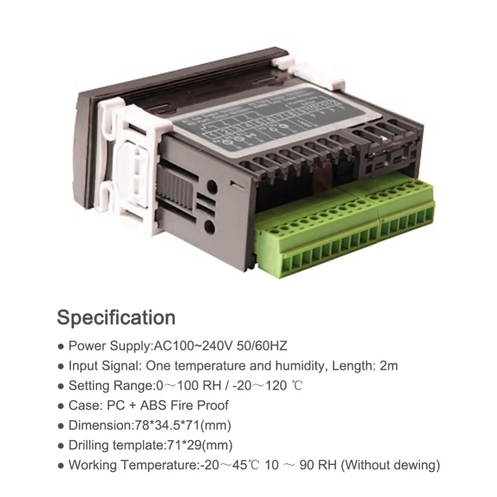 Yieryi ZL-7801D LCD Digital Hatching Egg Controller Incubator Temperature Humidity Controller Egg Incubator 110-240(V)