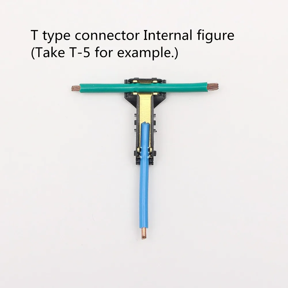 T-2 100PCS T type Scotch Lock Quick Splice Wire Connectors for Terminals Crimp Electrical Automotive Car 18AWG 0.75mm Wire Set