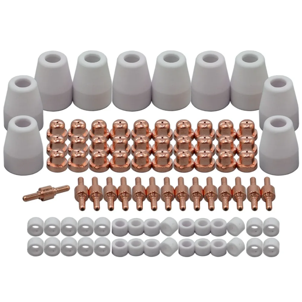 

PT-31 LG-40 Plasma Cutter Cutting Consumables Tips/Nozzles & Electrodes KIT Fit CT-312 CUT-40 CUT-50, 85pcs