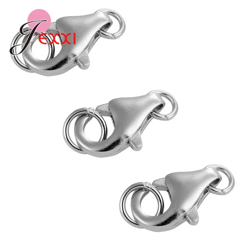 Diy Findings Jewelry Repair Connector Lobster Claw Clasps 925 Sterling Silver Jewelry High Quality For Women 50PCS/Lot