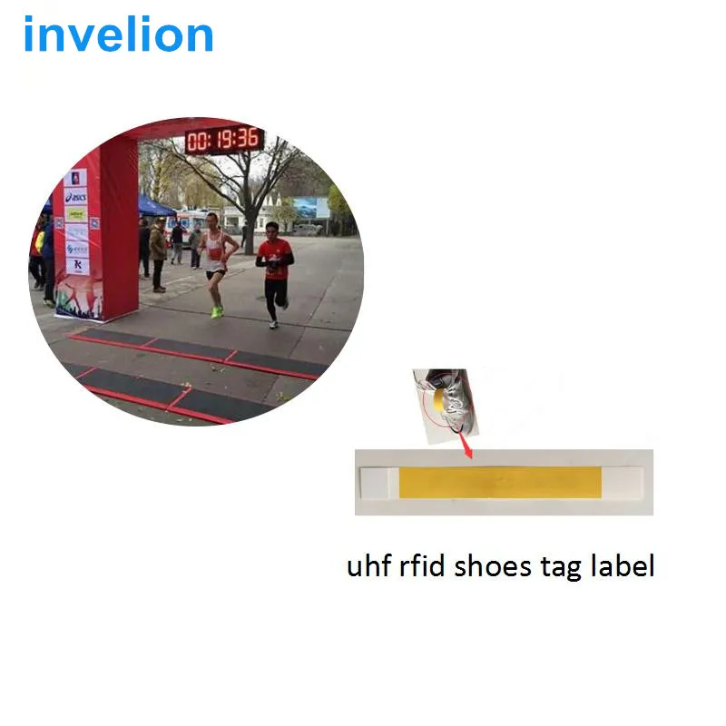 860-960mhz marathon rfid shoe tag epc gen2 iso18000-6c passive sports Athletes shoe tag disposable UHF RFID tag paper sticker