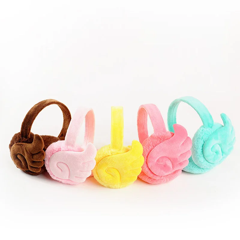 Wings Earmuffs Warm Korean Version of the New Female Cute Cartoon Plush Earrings Imitation Rabbit Ear Womens Winter Ear muff