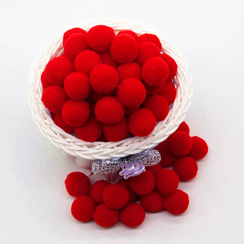 Pompon 8mm 10mm 15mm 20mm 25mm 30m Pompony Ponpon Ball kolorowe Pompony artykuły rzemieślnicze DIY dla dzieci zabawki szycie ubrań 20g