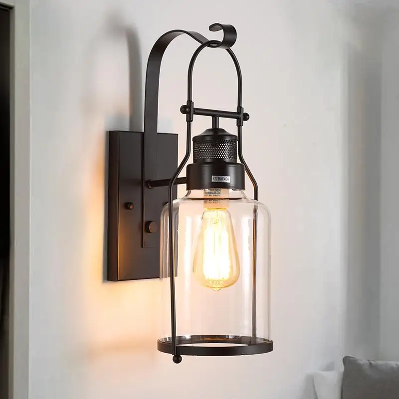 

Indoor Wall Light Bedroom Antique Glass Wall Lamp Kitchen Hotel Vintage Industrial Wall Sconce Library Modern Wall Lighting