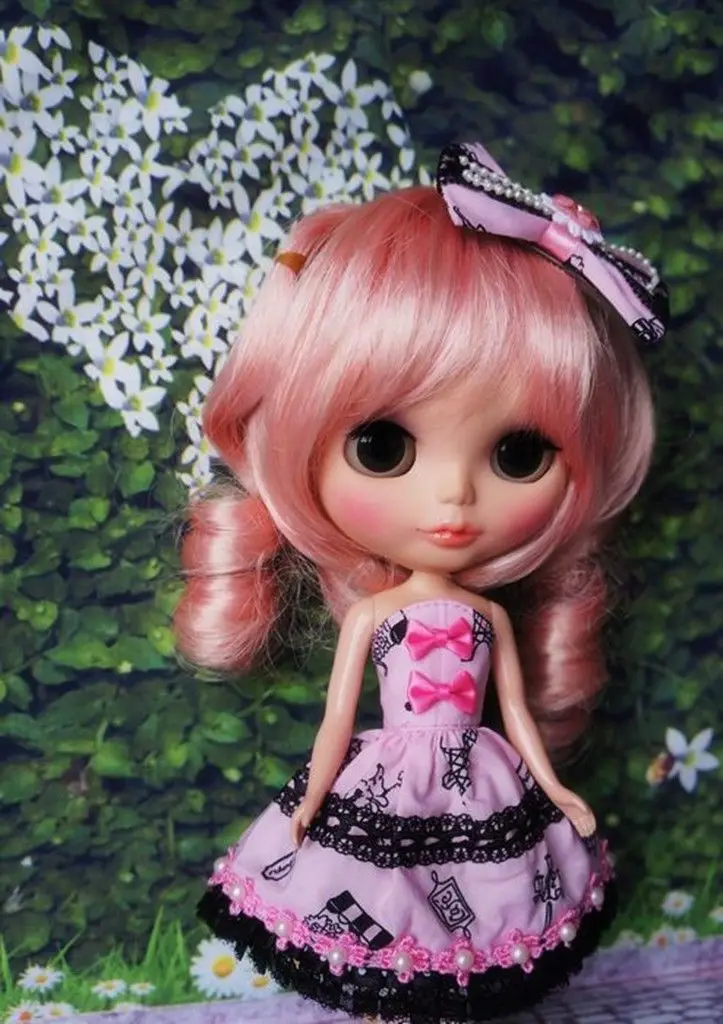 [[Wamami] Tay Búp Bê Pullip Azone Đầm Dễ Thương Bộ Trang Phục Lolita Hồng