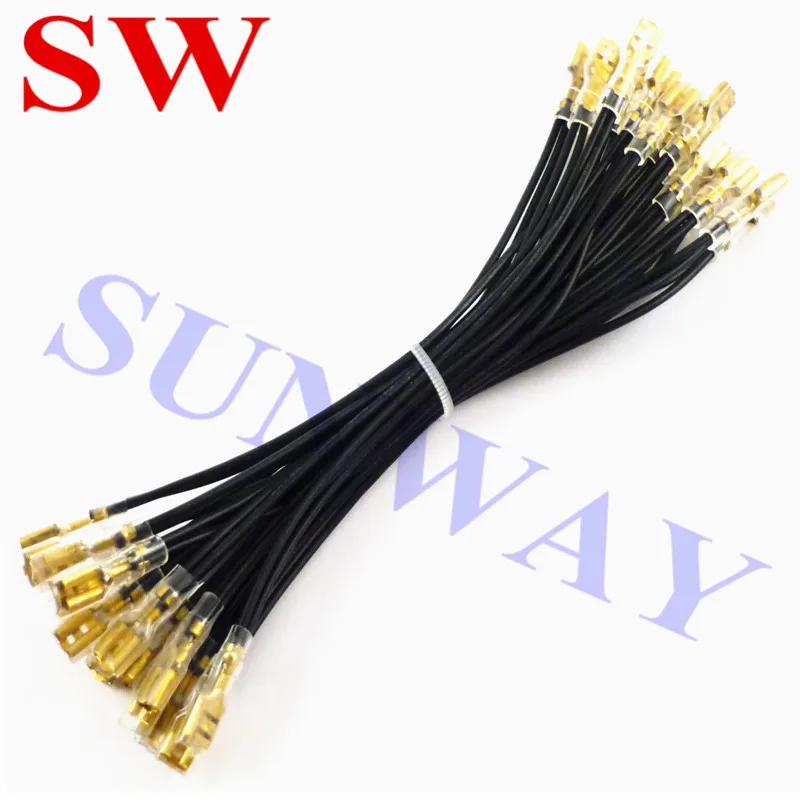 Free Shipping 5 pcs/lot Arcade push button cable Black wires with 30 x 4.8mm Connectors for illuminated button/arcade parts