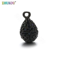 ZHUKOU 8x14mm Oval charms for jewelry making Elegant pendants for Women Handmade Necklace&Earring Accessories model: VD388