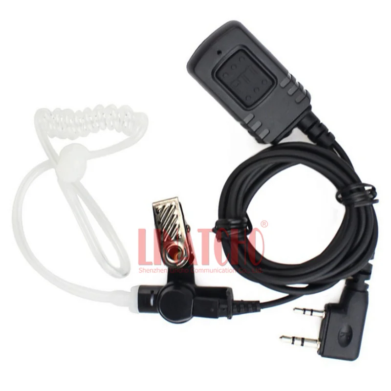 Good Quality IP54 Waterproof 2 Pin Headset Earphone PTT MIC for Most Walkie talkie Radio