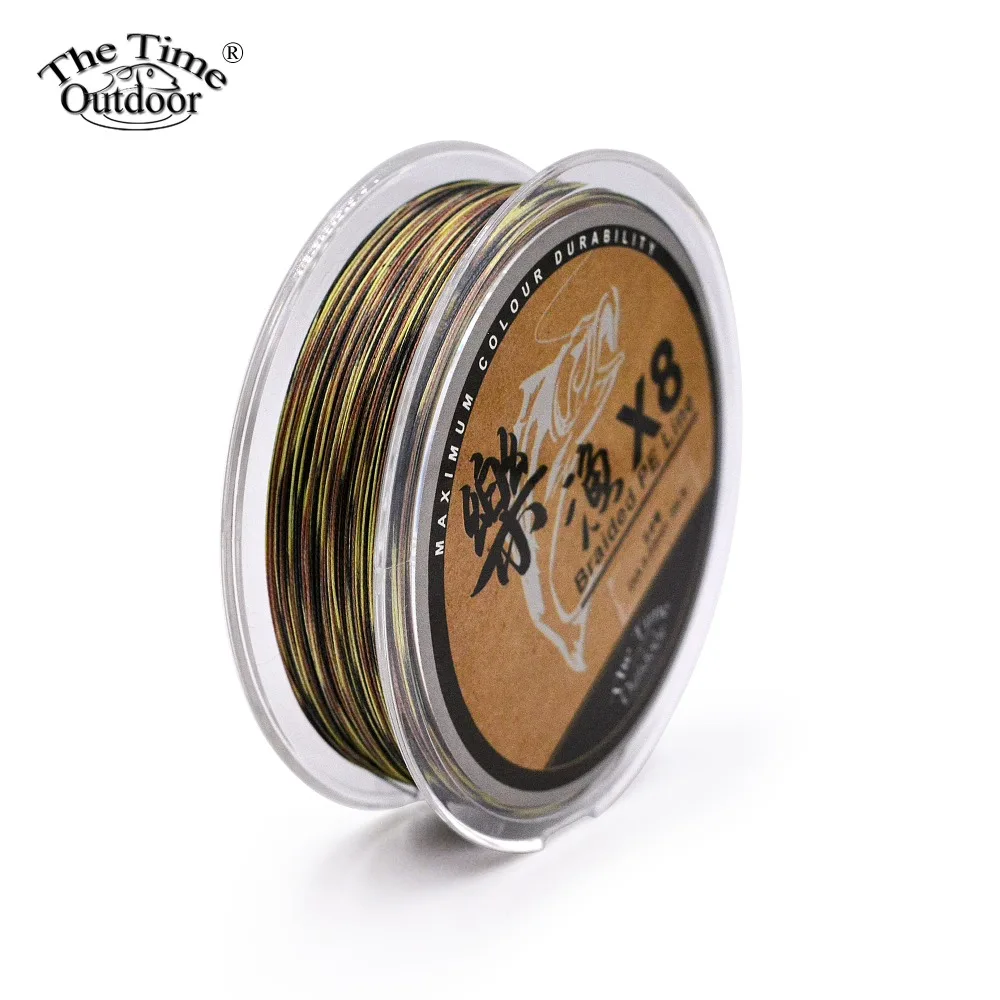 2018 THE TIME 8X PE Braided Fishing Line 100M 8 Strands Weaves Multifilament 20LB 25LB 30LB 40LB 50LB For Bass & Carp Fishing