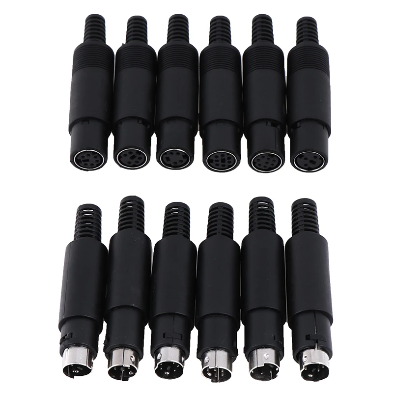 1Pc 3-8Pin Mini DIN Plug Socket Connector 3/4/5/6/7/8 PIN Chassis Cable Mount Male Female