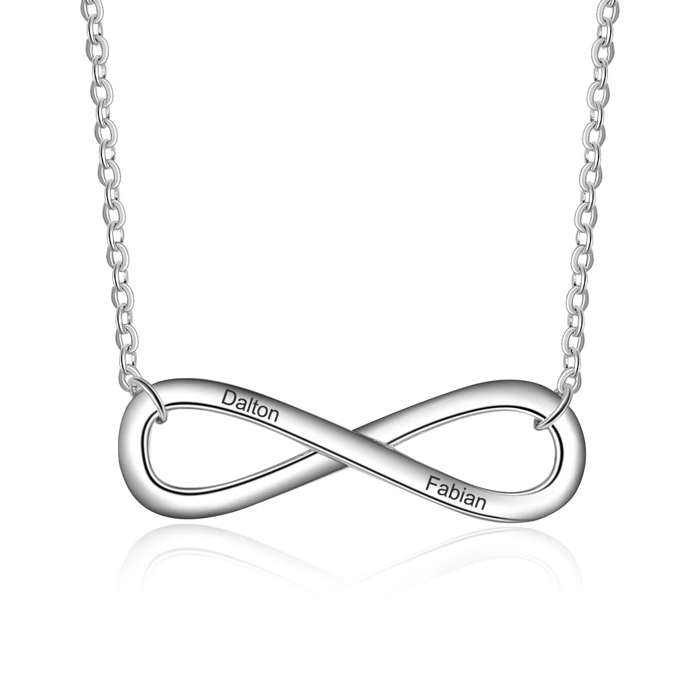 Personalized Infinity Name Necklace Custom Name Plated Love Pendant Necklace for Women (NE103164)