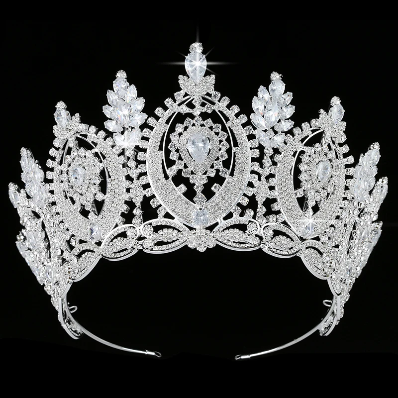 Tiaras And Crowns HADIYANA Classic Geometric Zircon Design Simple Elegant Women Wedding Hair Accessories BC4573 Haar Sieraden