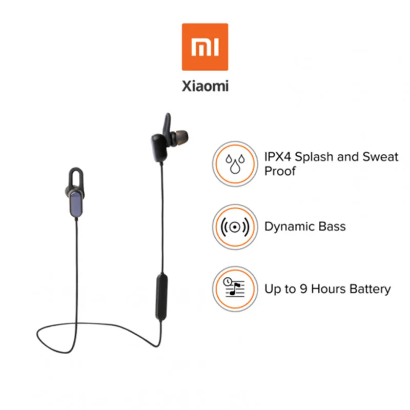 Original Xiaomi Sport Bluetooth Headset Youth Edition Bluetooth 4.1 With Mic Wireless Earphone IPX4 Waterproof