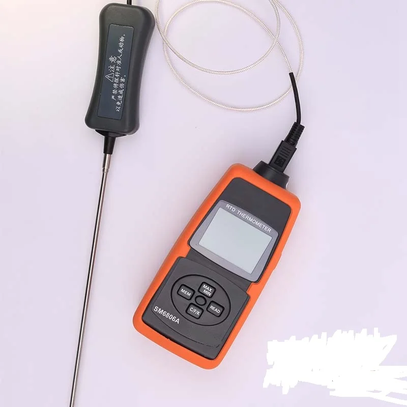 High Precise Industrial Digital Platinum Resistance Thermometer PT100 Probe Data Record 200C-600C RTD Temperature Measurement