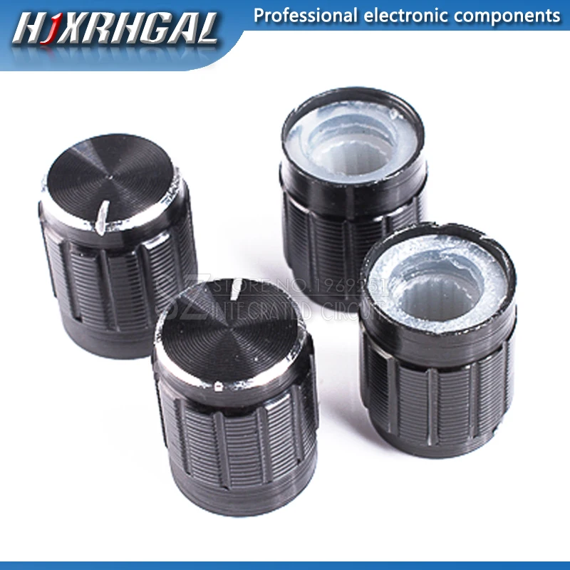 10pcs 13*17mm aluminum alloy potentiometer 13*17 knob rotation switch volume control knob black hjxrhgal