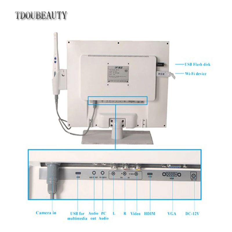 High Resolution M-958A AHD WIFI Intra Oral Camera 15 Inch LCD 1/4 SONY CCD Sold By TDOUBEAUTY Free Shipping